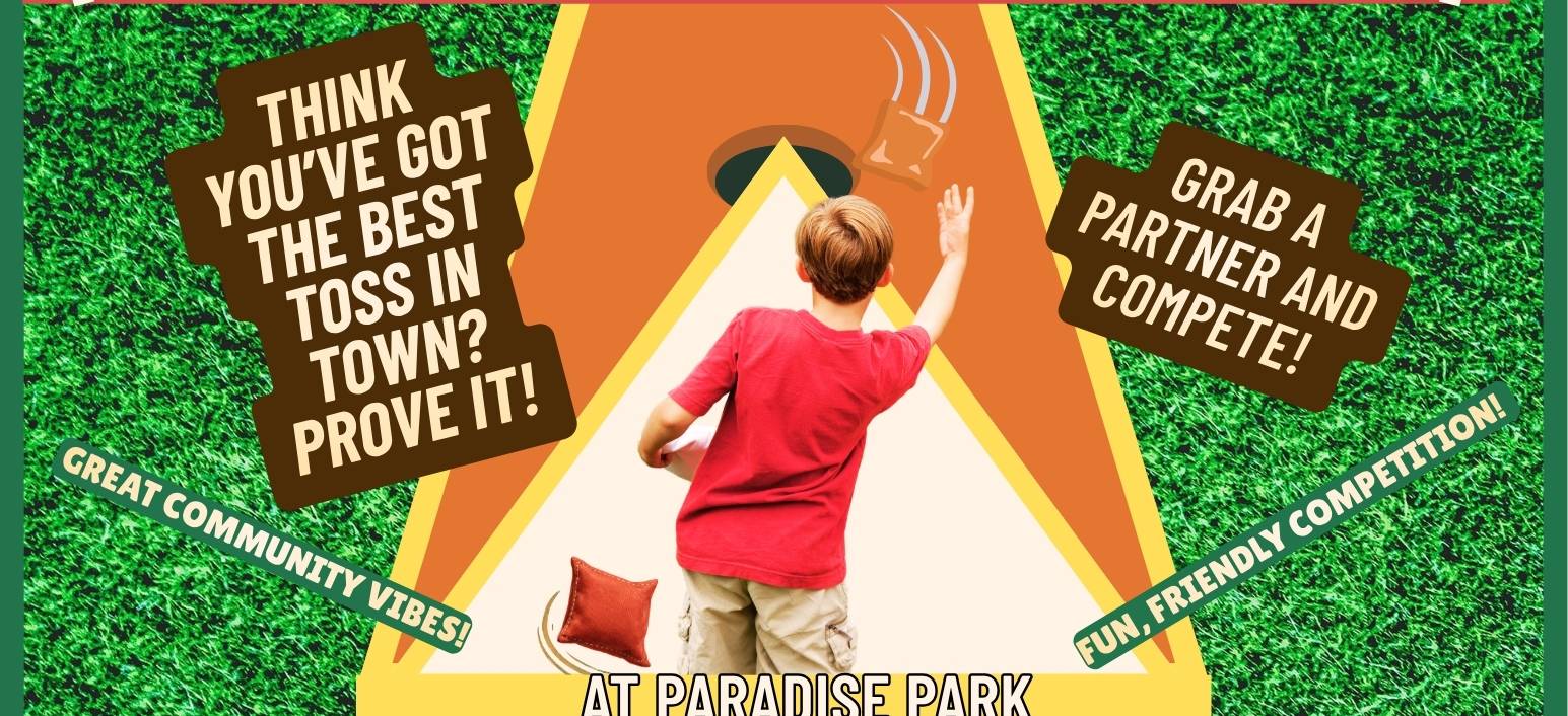 Corn Hole Games @ Paradise Park banner